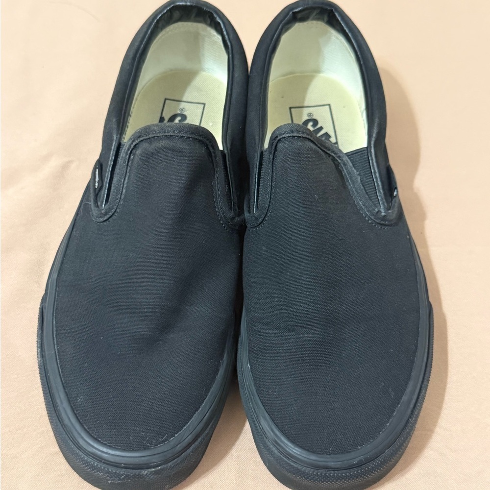 Black Slip-On Canvas Vans